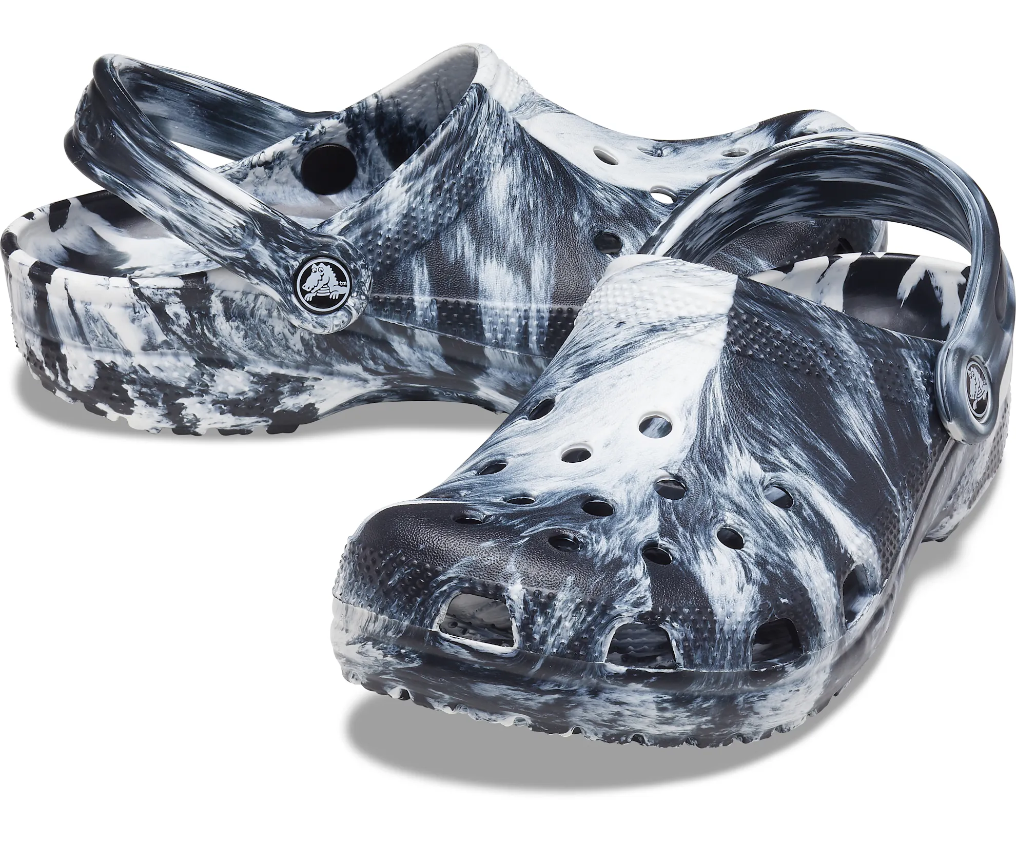 Crocs Unisex Classic Marbled Clog - Black