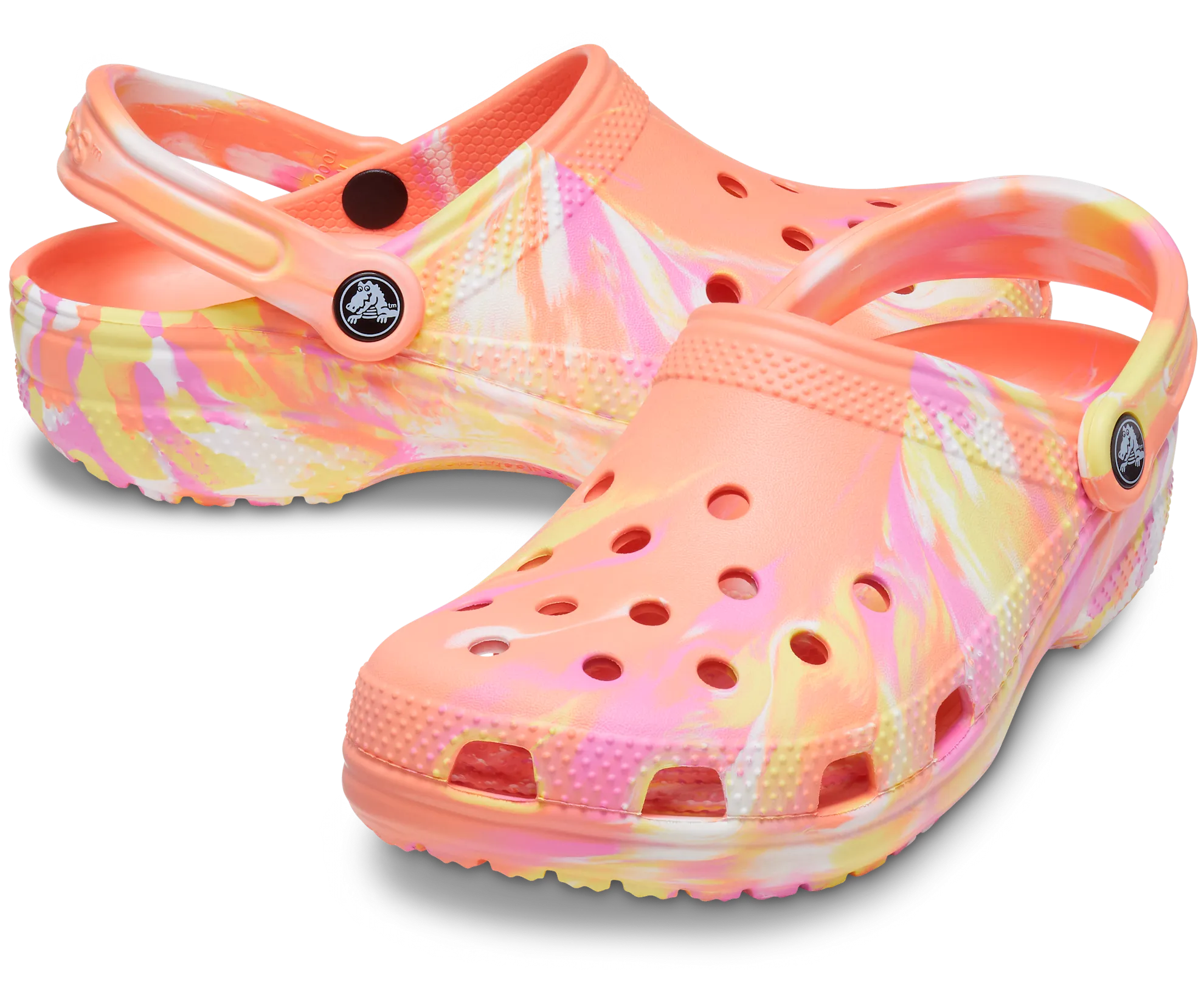 Crocs Unisex Classic Marbled Clog - Papaya