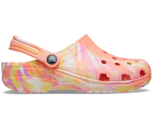 Crocs Unisex Classic Marbled Clog - Papaya