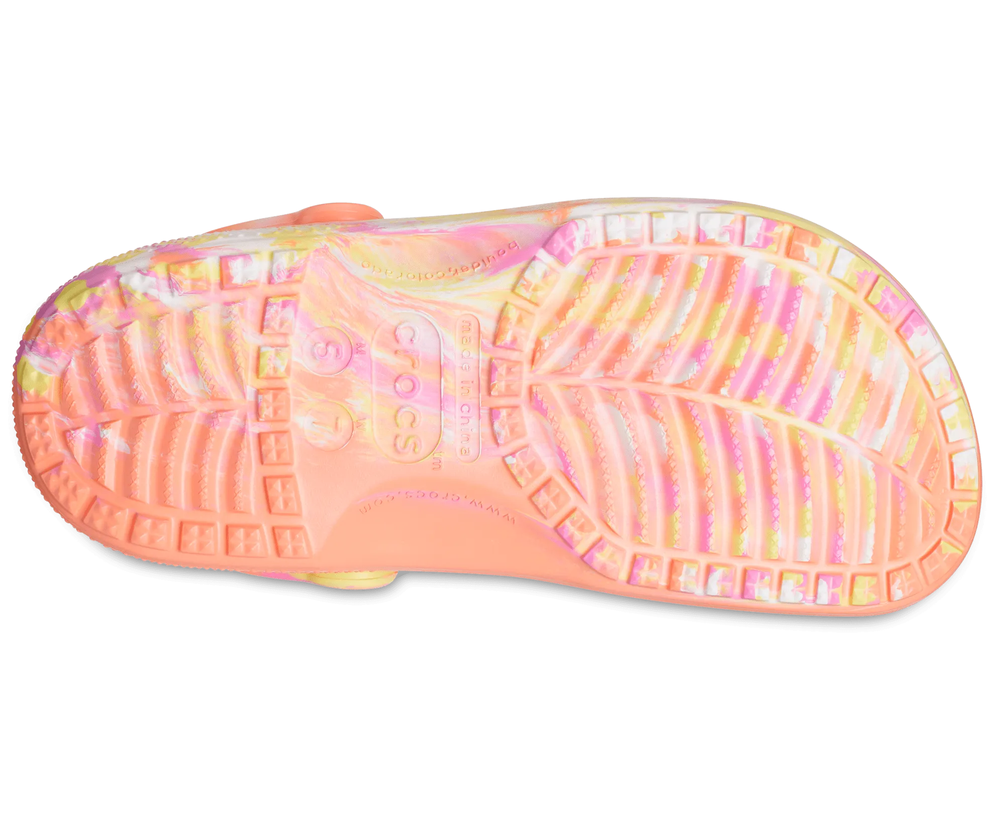 Crocs Unisex Classic Marbled Clog - Papaya