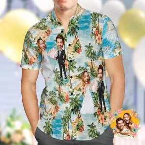 Custom Hawaiian Shirt Personalized Wedding Hawaiian Shirt Wedding Gifts