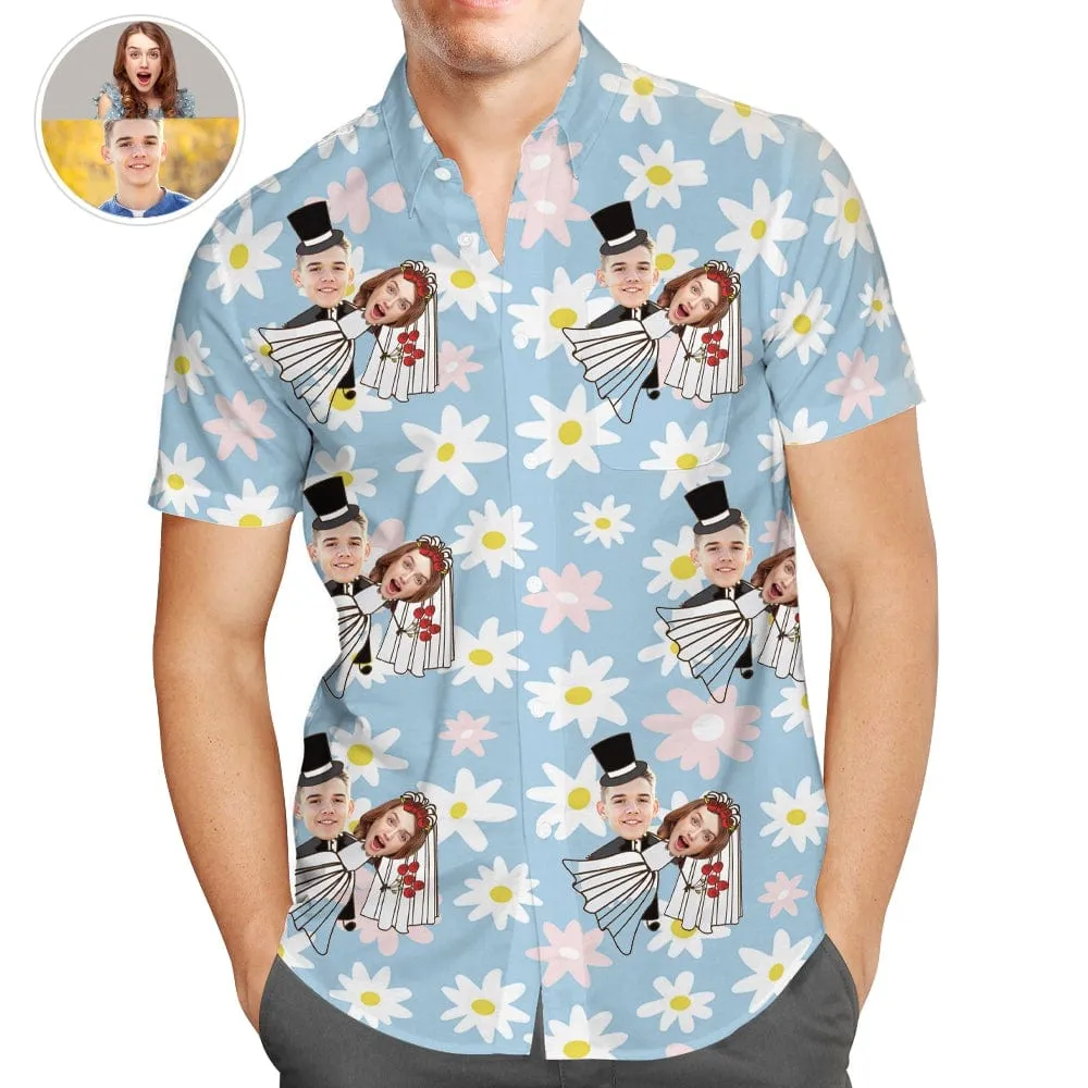 Custom Hawaiian Shirts With Face Valentine's Day Gift for Him
