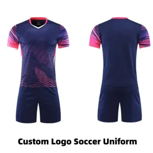 Custom Logo Purple Soccer Team Uniform with Name and Number