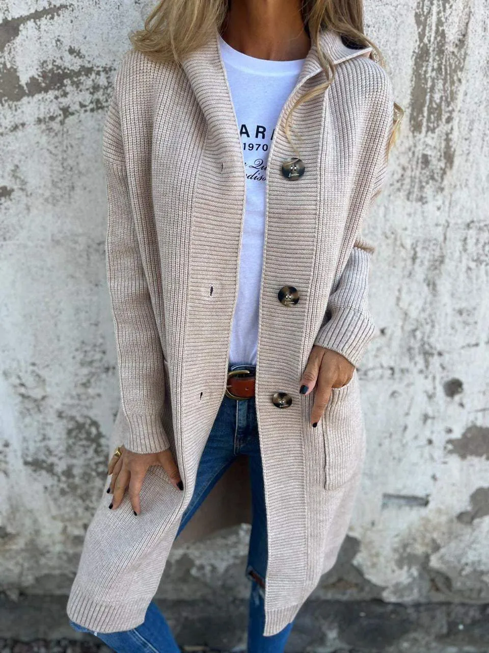 Faye™ | Cozy Long Knit Cardigan