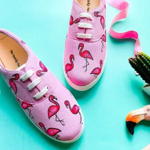 Flamingo in Pink Sneakers