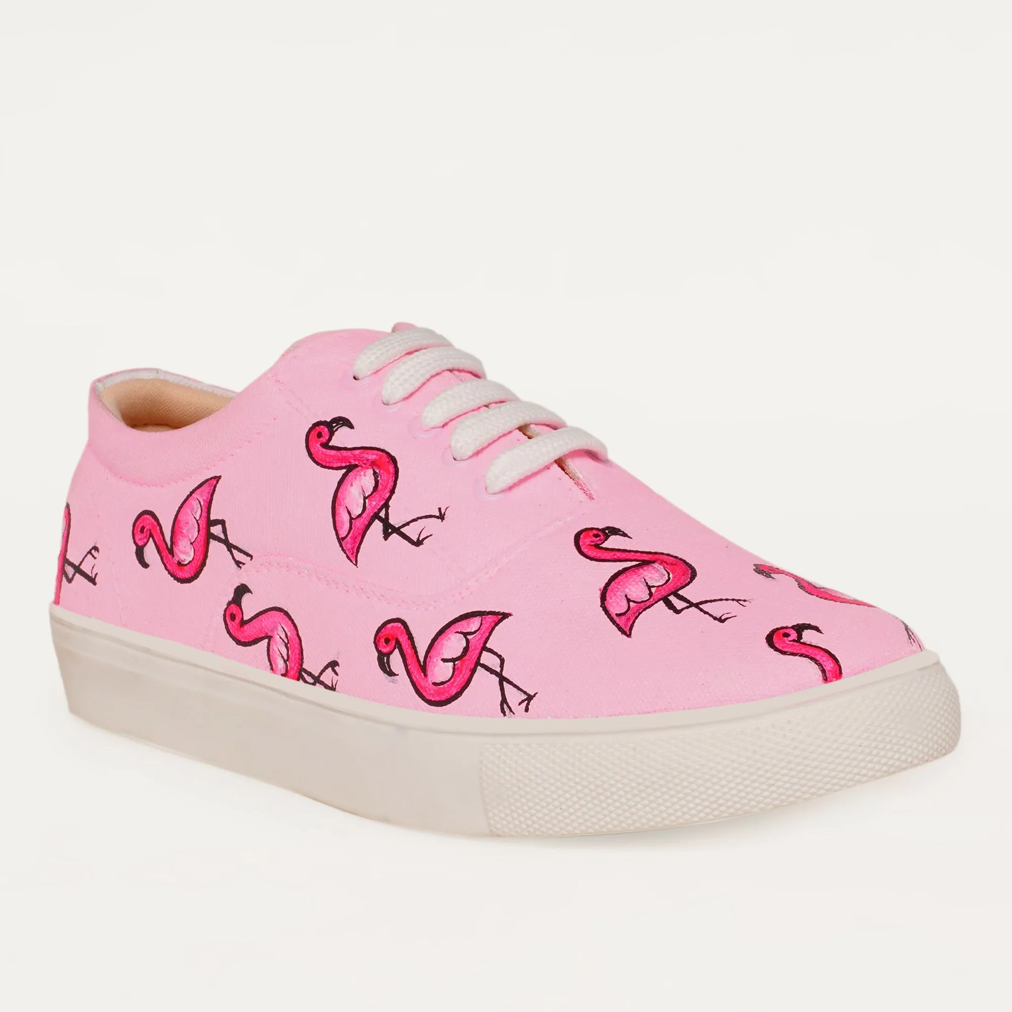 Flamingo in Pink Sneakers