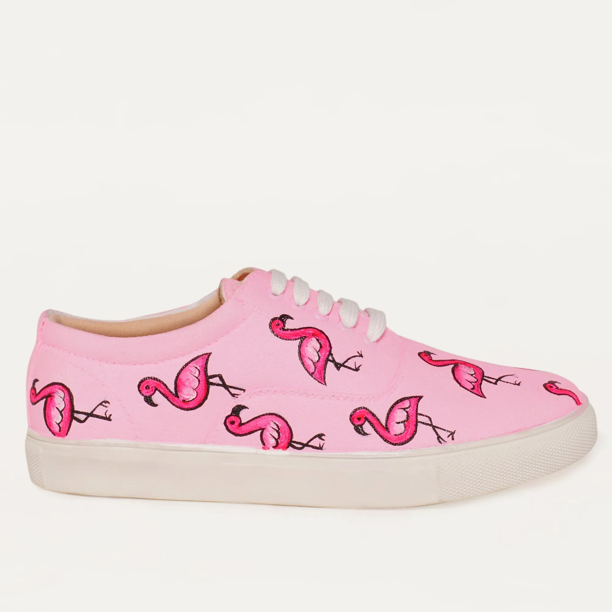 Flamingo in Pink Sneakers