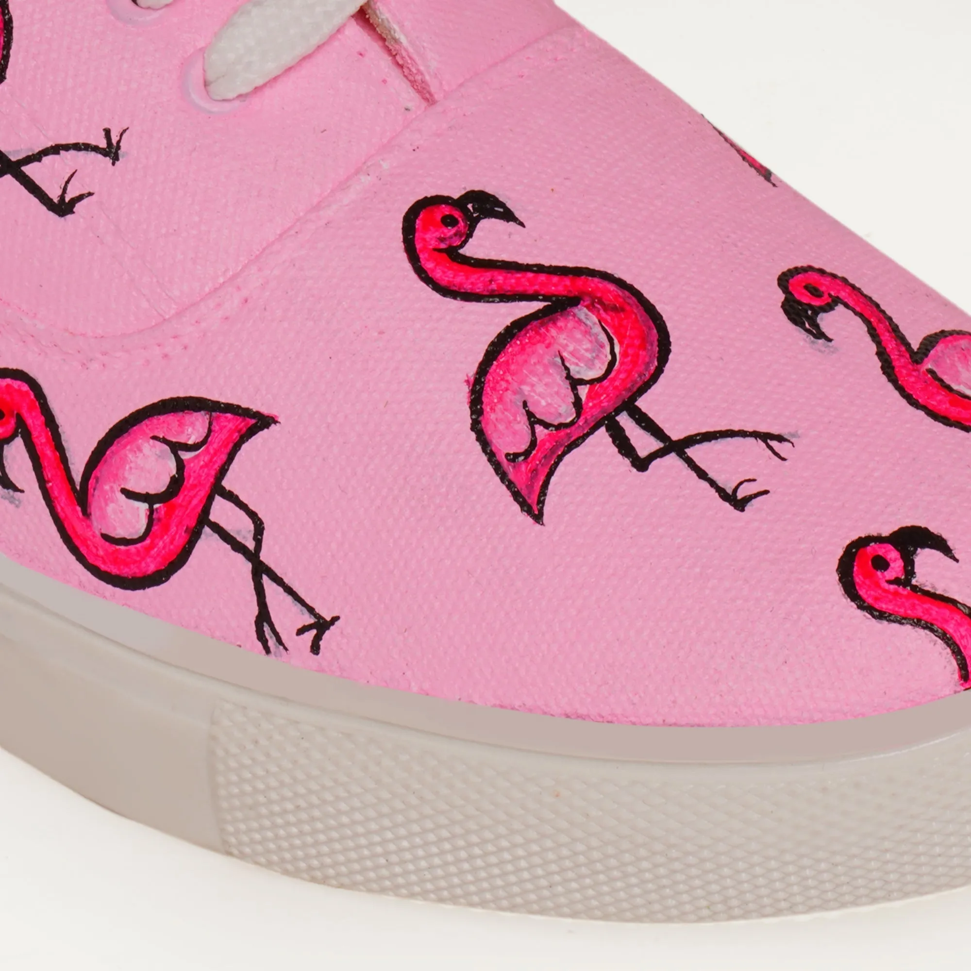 Flamingo in Pink Sneakers