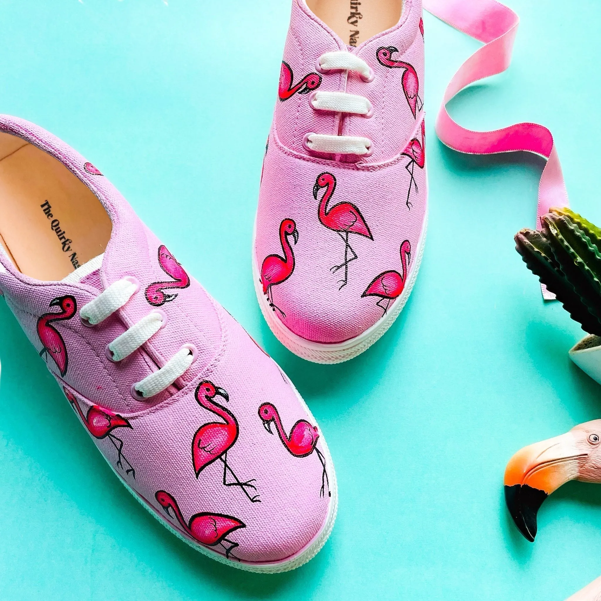 Flamingo in Pink Sneakers