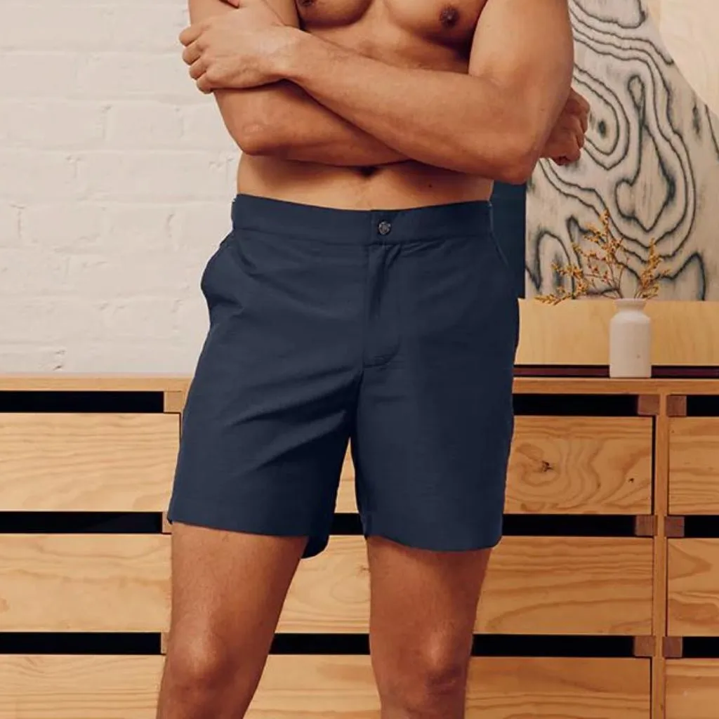 FRESCOBAL CARIOCA Rio Tailored Shorts  MIDNIGHT NAVY REG