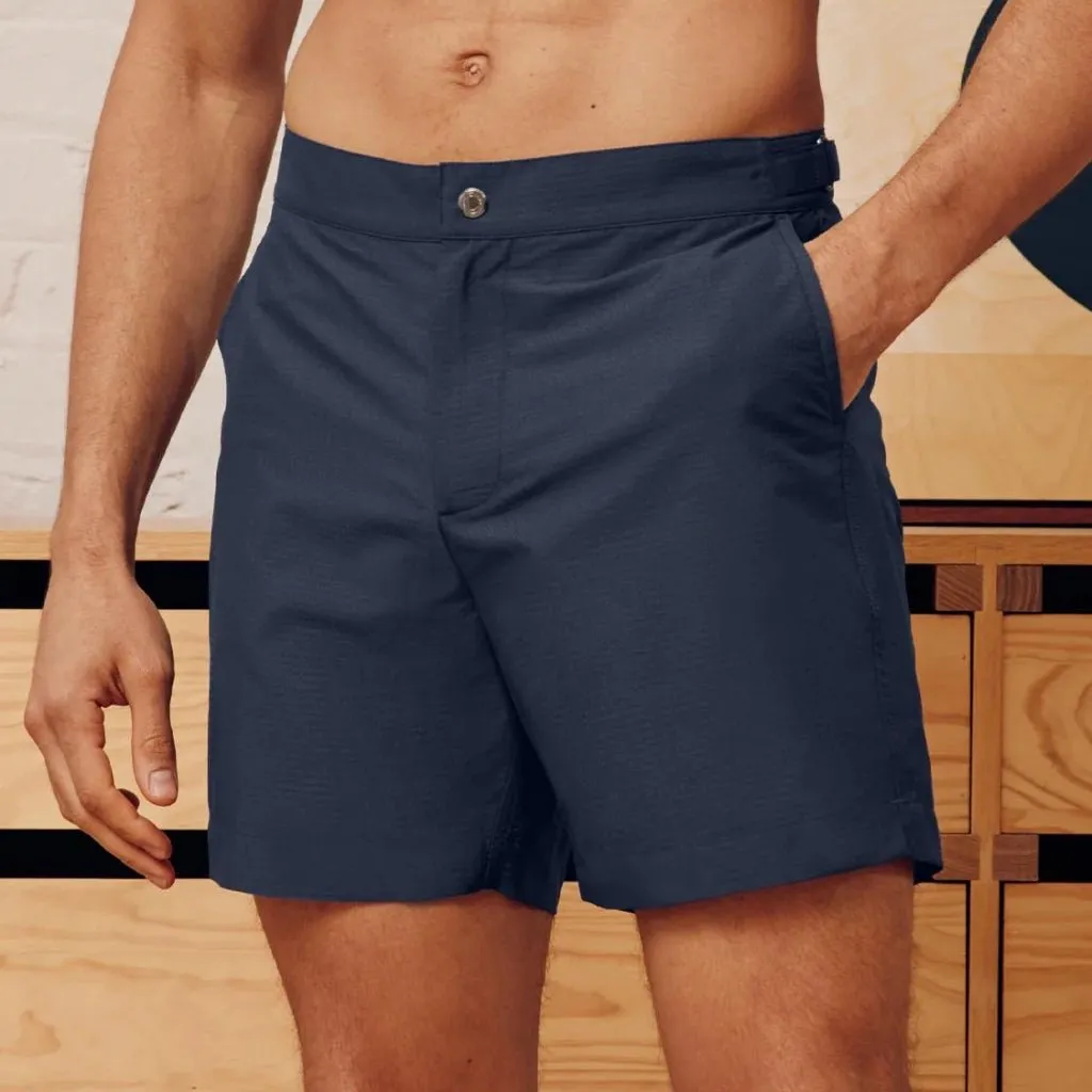 FRESCOBAL CARIOCA Rio Tailored Shorts  MIDNIGHT NAVY REG