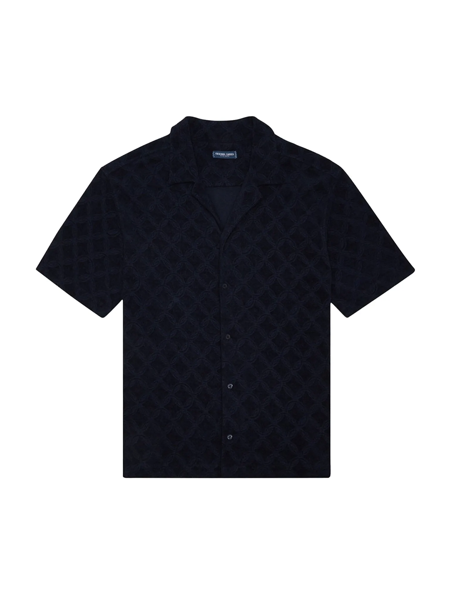 FRESCOBOL CARIOCA Treliça Roberto Terry Jacquard Shirt NAVY