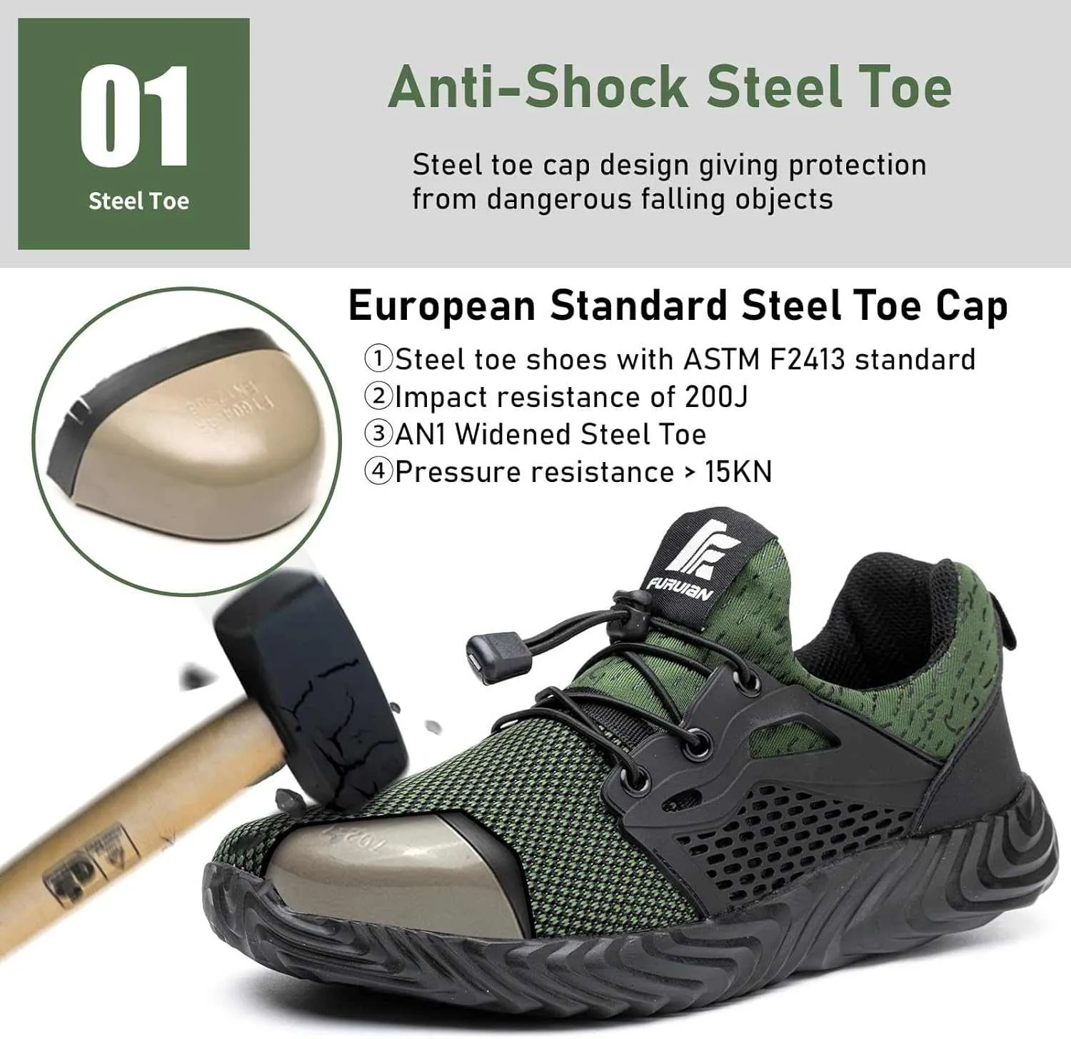 FURUIAN Steel Toe Shoes