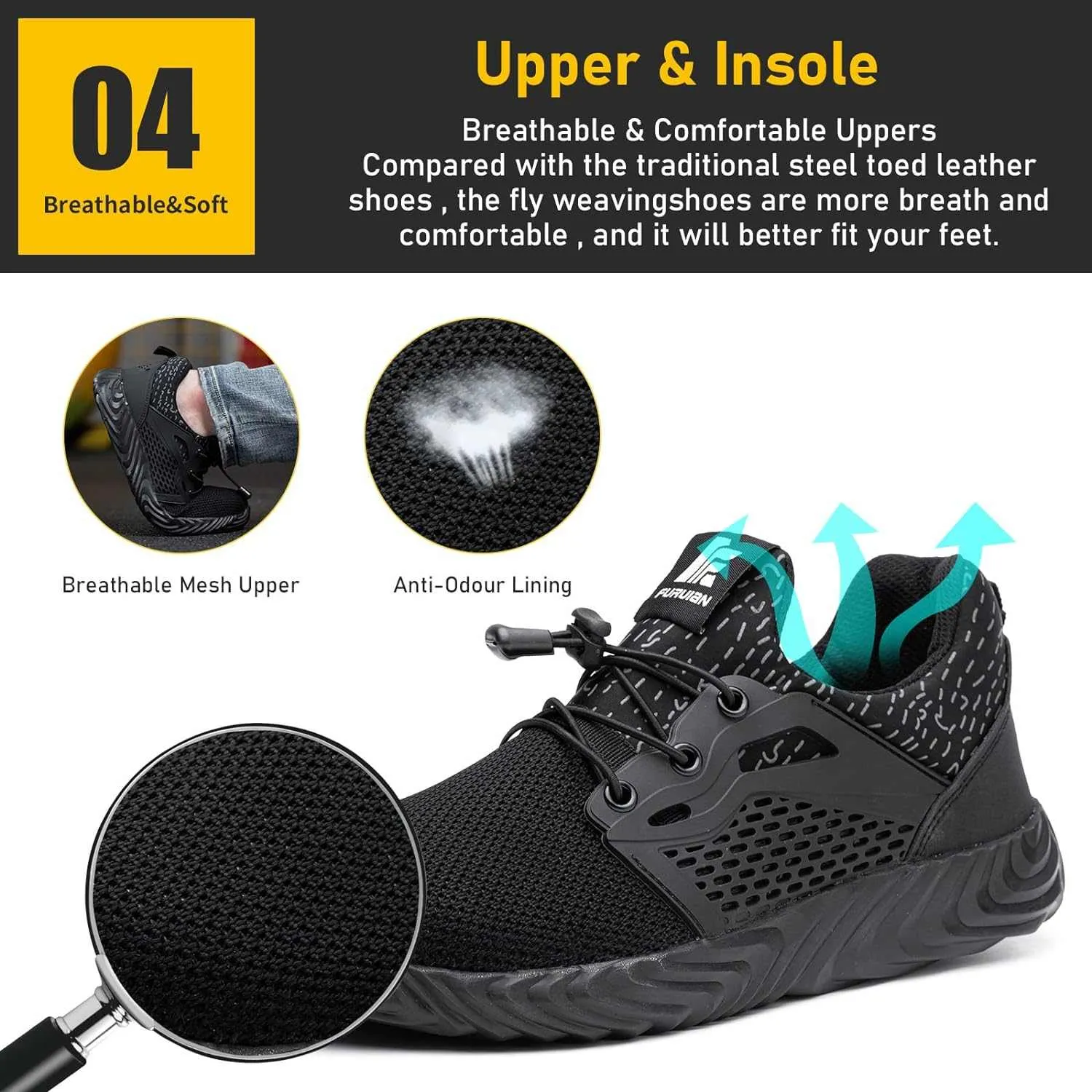 FURUIAN Steel Toe Shoes
