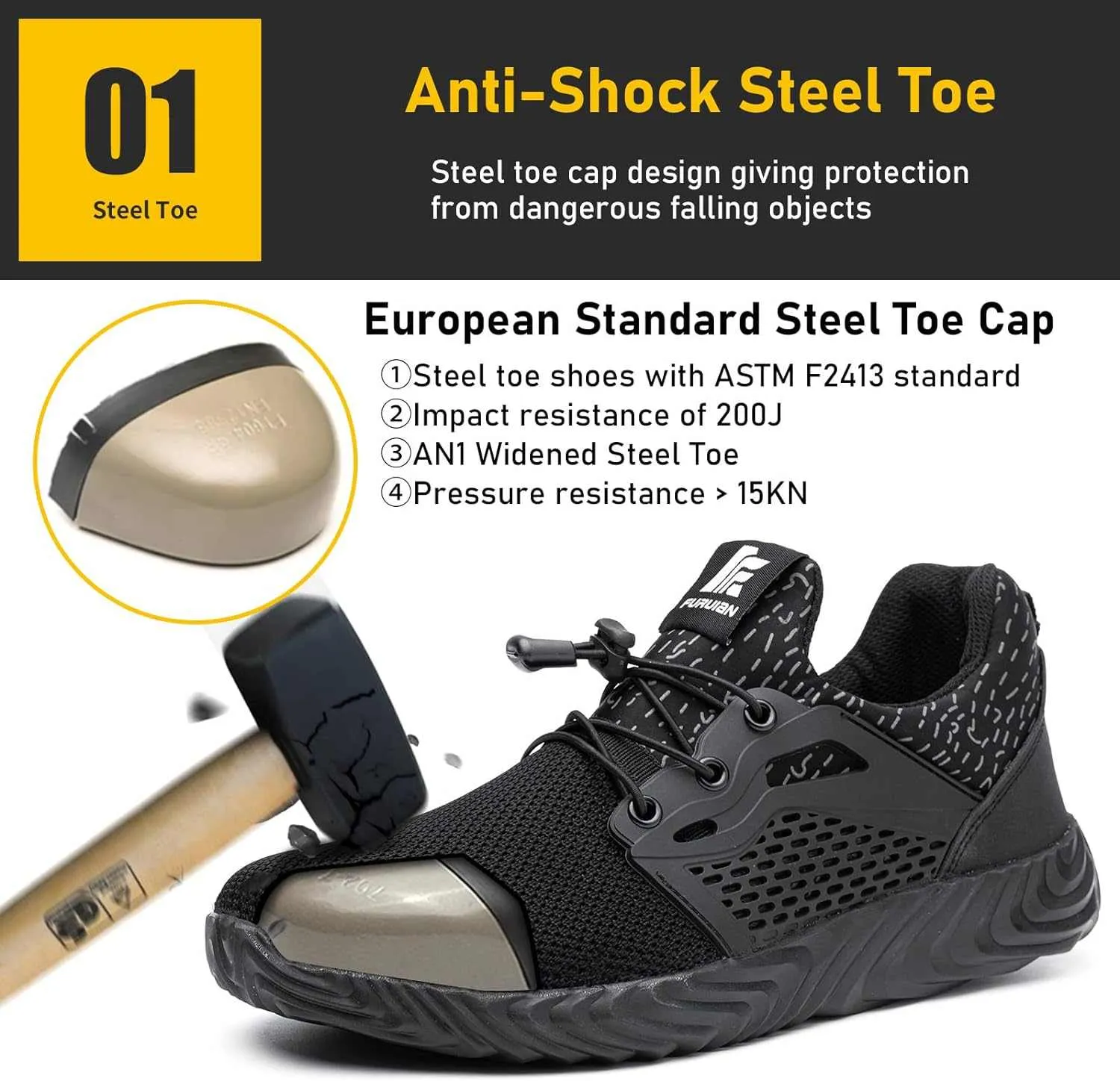 FURUIAN Steel Toe Shoes