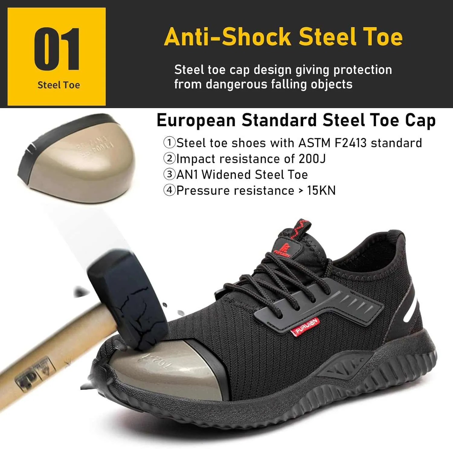 FURUIAN Steel Toe Shoes