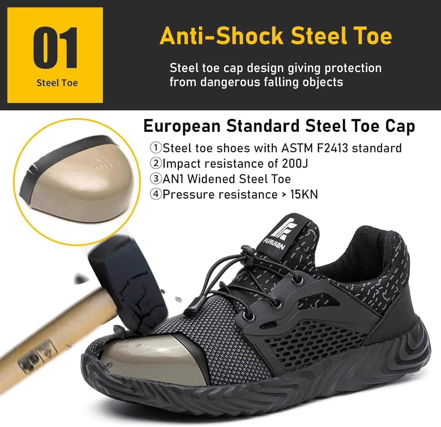 FURUIAN Steel Toe Shoes