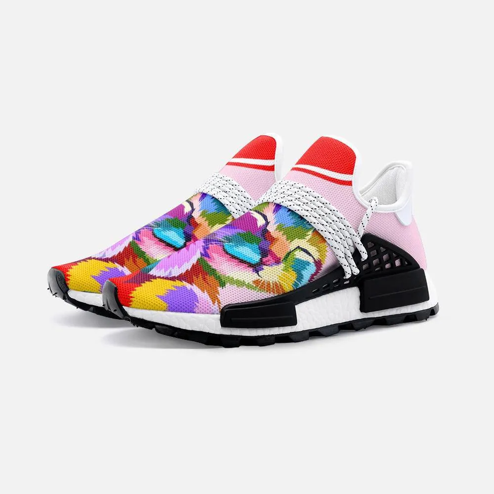Geometric love cat Unisex Lightweight Custom shoes