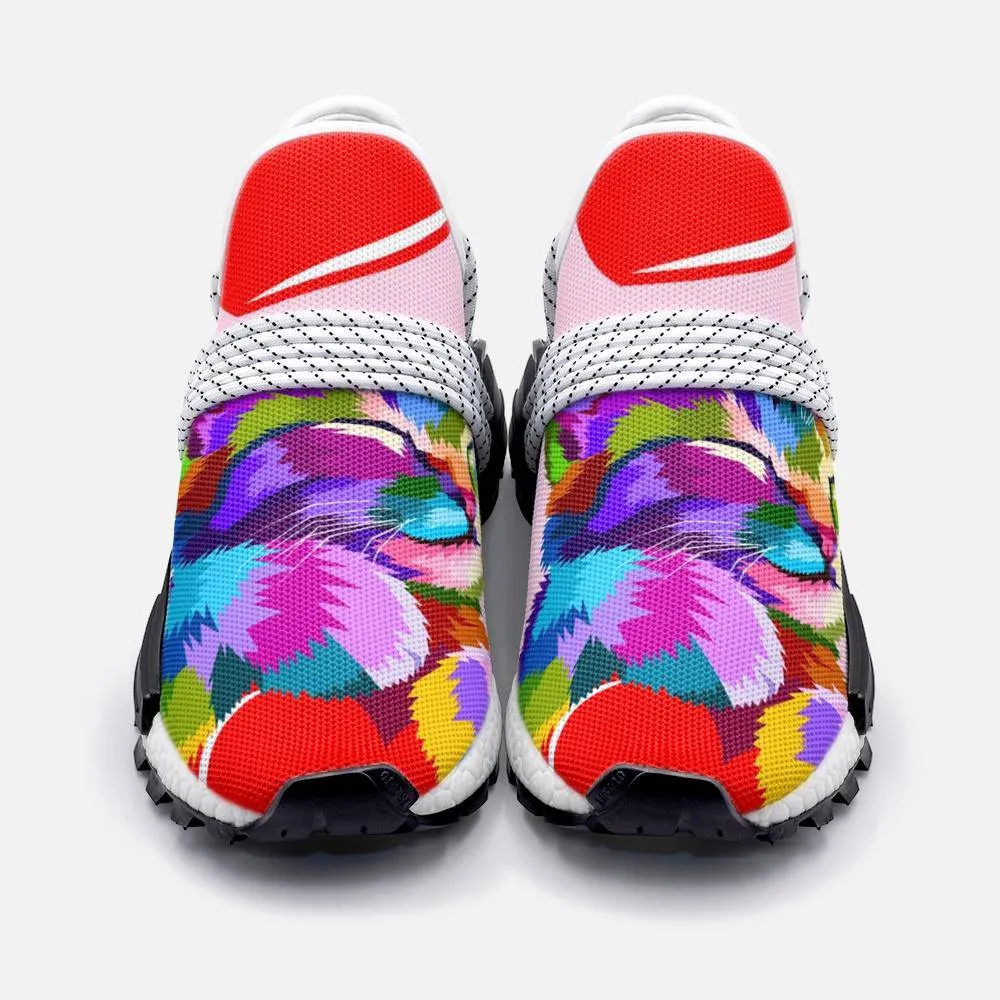Geometric love cat Unisex Lightweight Custom shoes