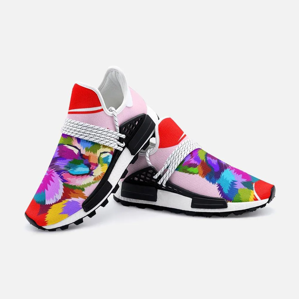 Geometric love cat Unisex Lightweight Custom shoes
