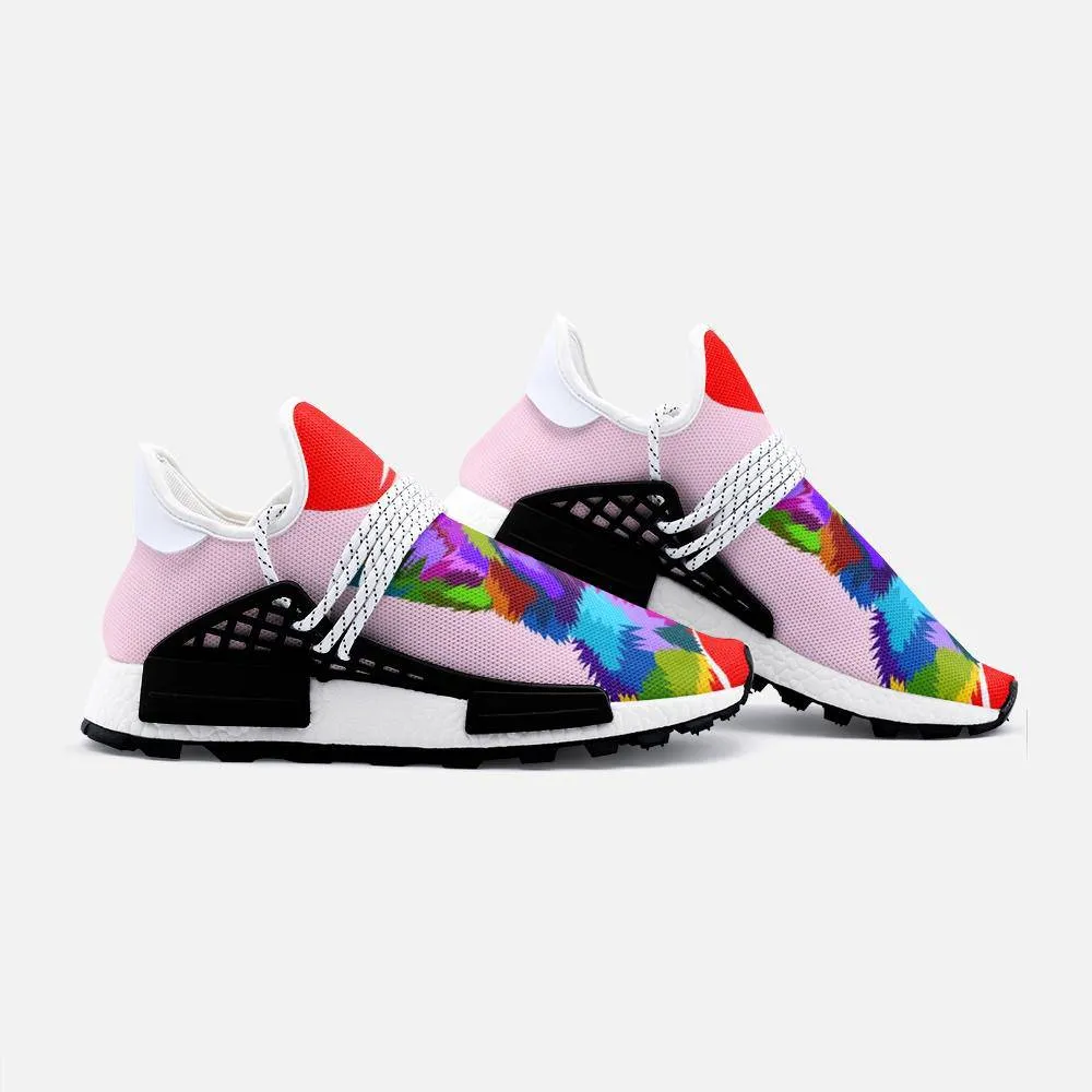 Geometric love cat Unisex Lightweight Custom shoes