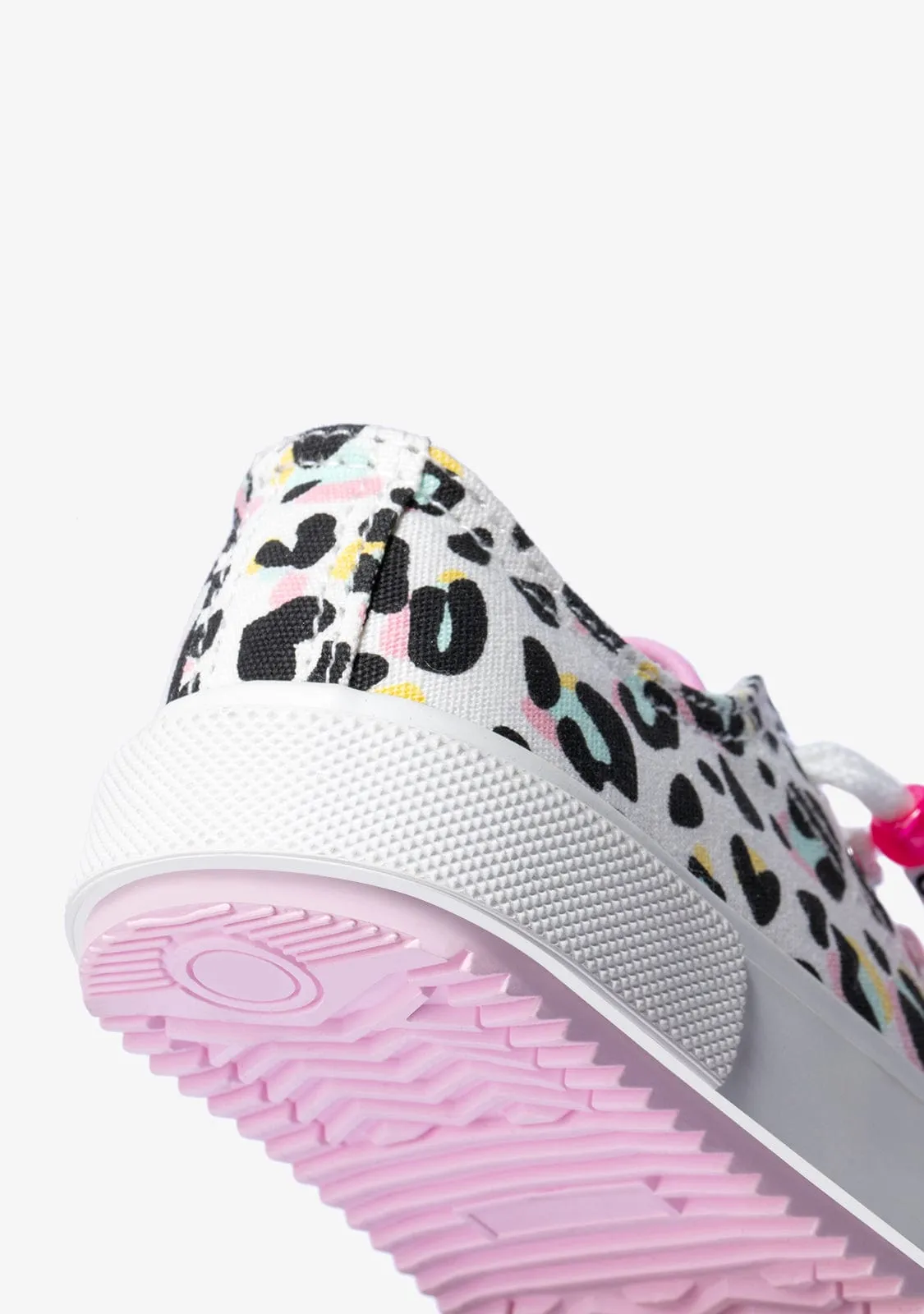 Girl's Leopard Sneakers Canvas
