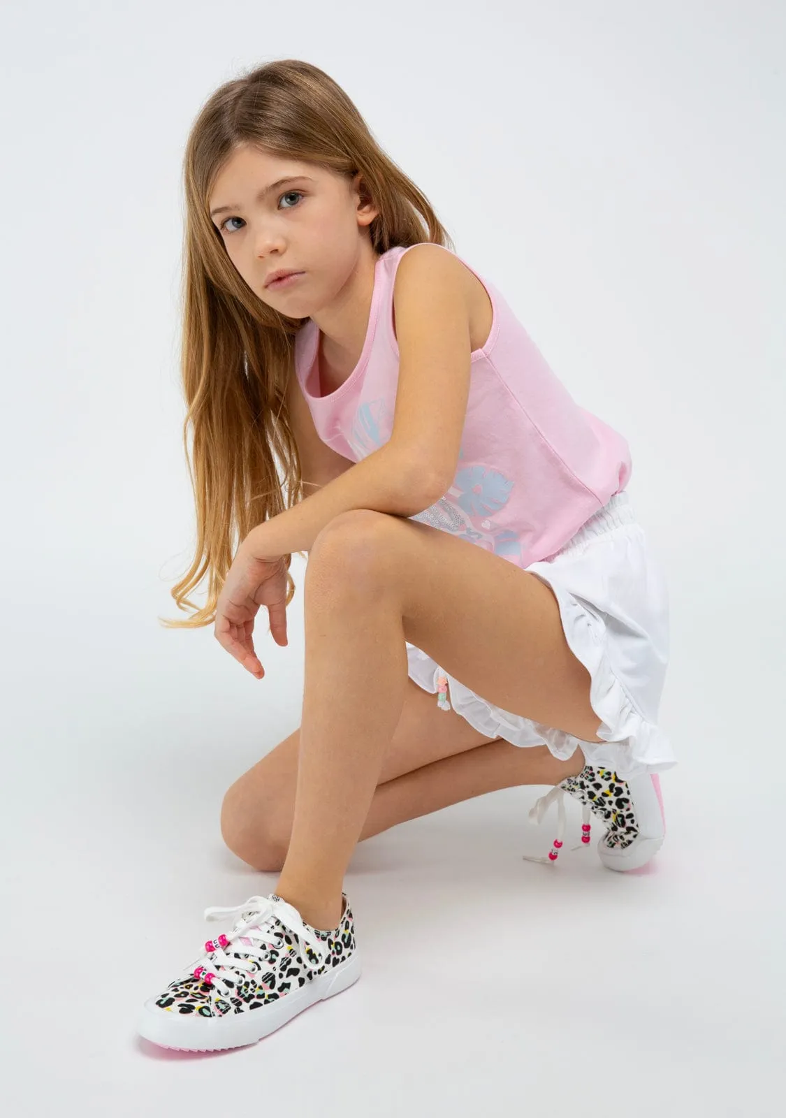 Girl's Leopard Sneakers Canvas