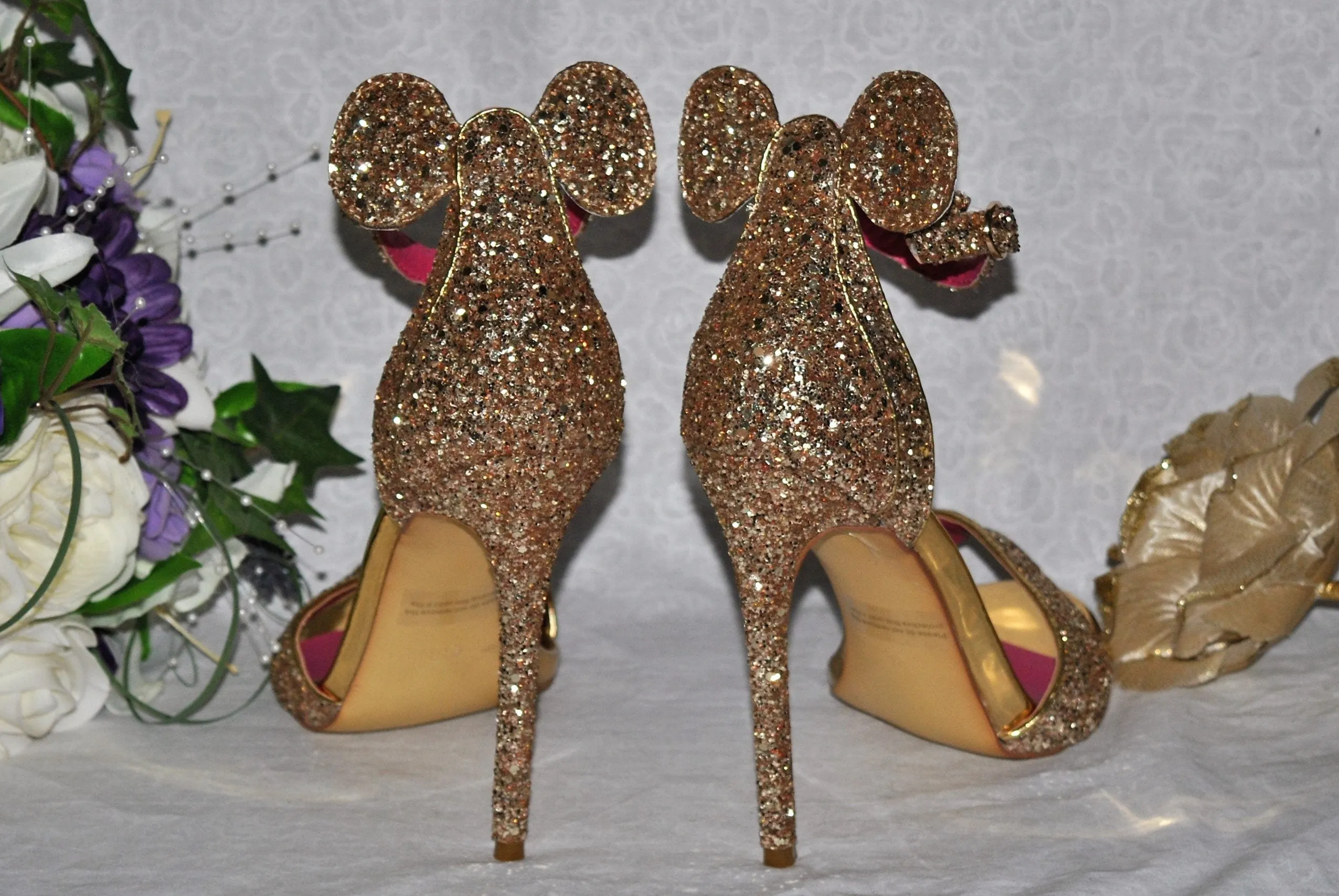 Glitter Mouse Ear Heels | Custom Colours