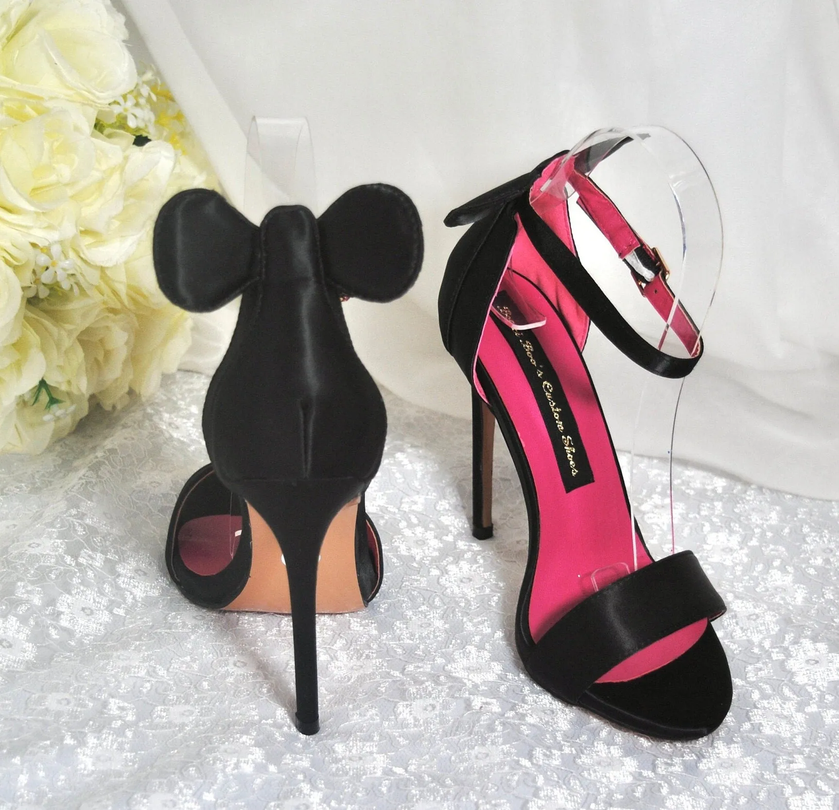 Glitter Mouse Ear Heels | Custom Colours