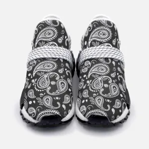 Grey paisley bandana Unisex Lightweight Custom shoes