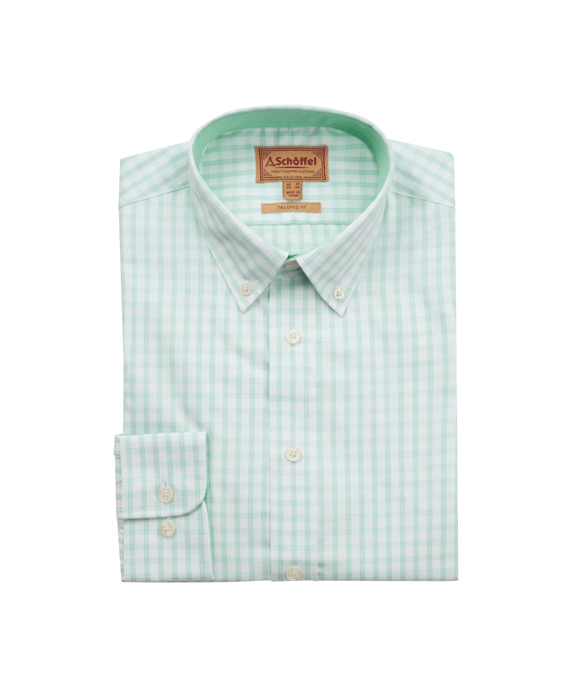 Harlyn Tailored Shirt - Pale Mint Check