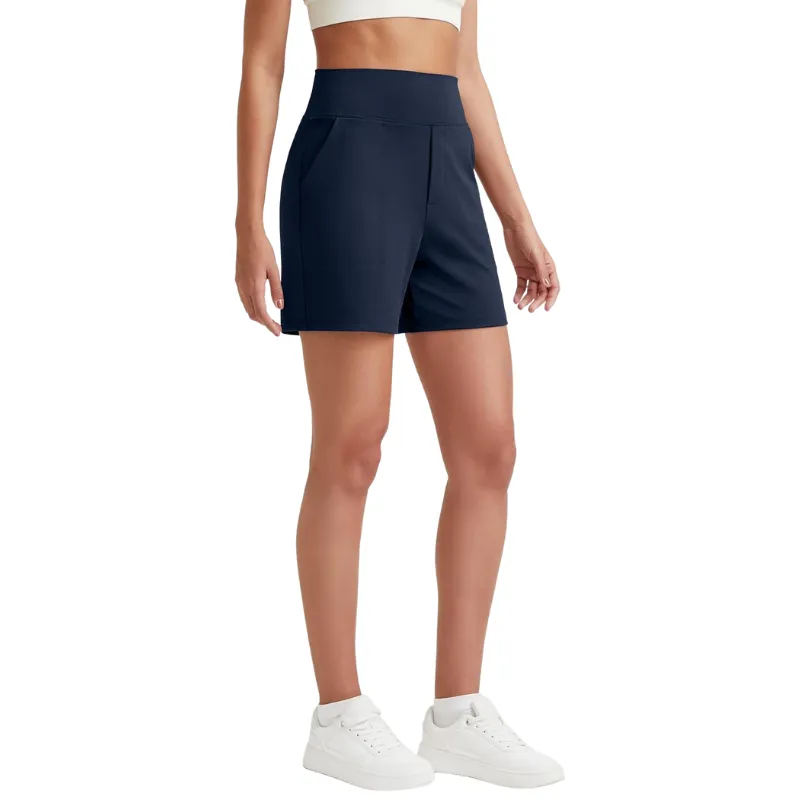 High Waisted Bermuda Yoga Shorts for Running Casual Wear