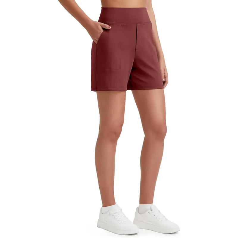 High Waisted Bermuda Yoga Shorts for Running Casual Wear