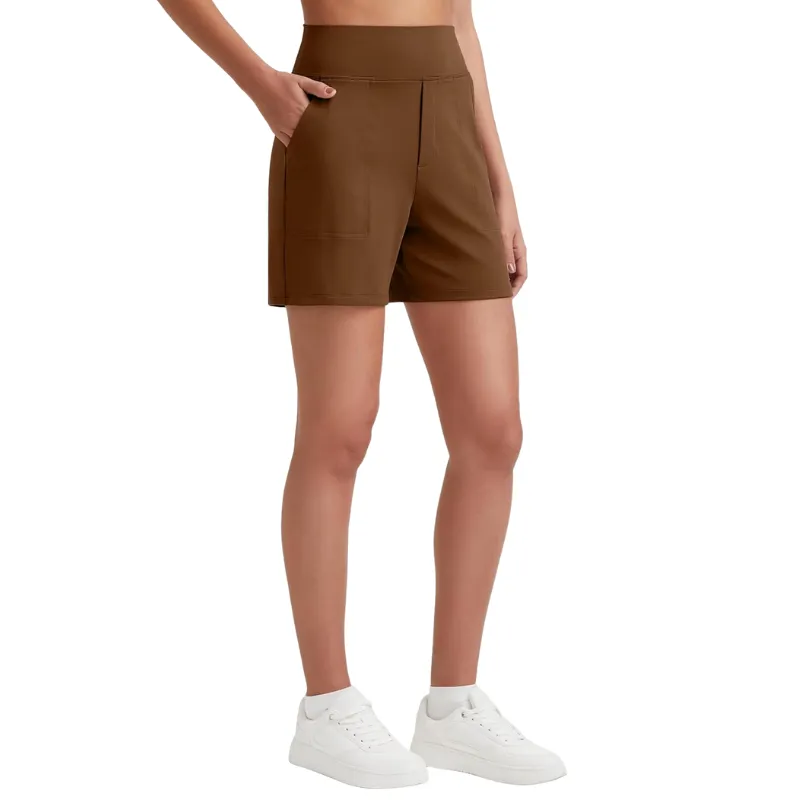 High Waisted Bermuda Yoga Shorts for Running Casual Wear