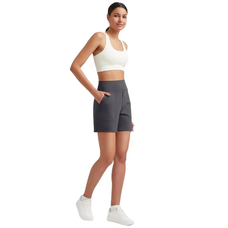 High Waisted Bermuda Yoga Shorts for Running Casual Wear