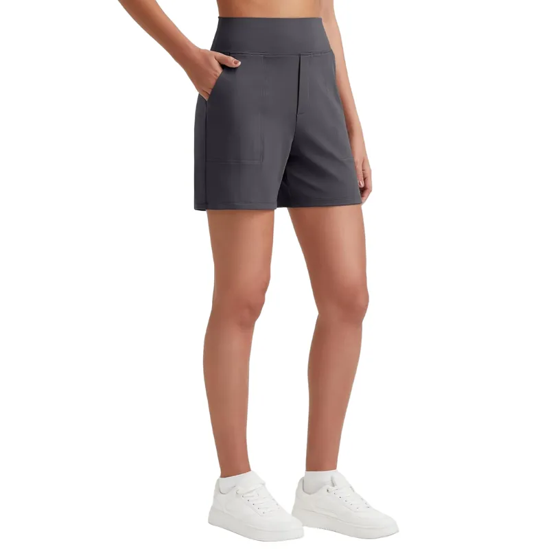 High Waisted Bermuda Yoga Shorts for Running Casual Wear