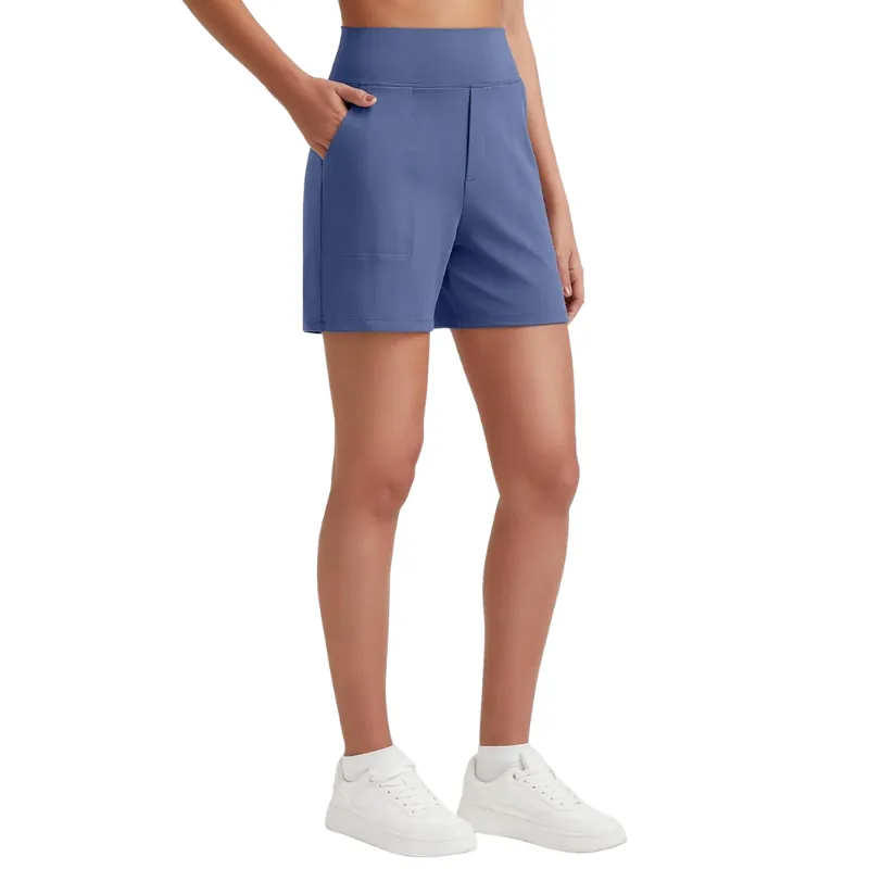High Waisted Bermuda Yoga Shorts for Running Casual Wear