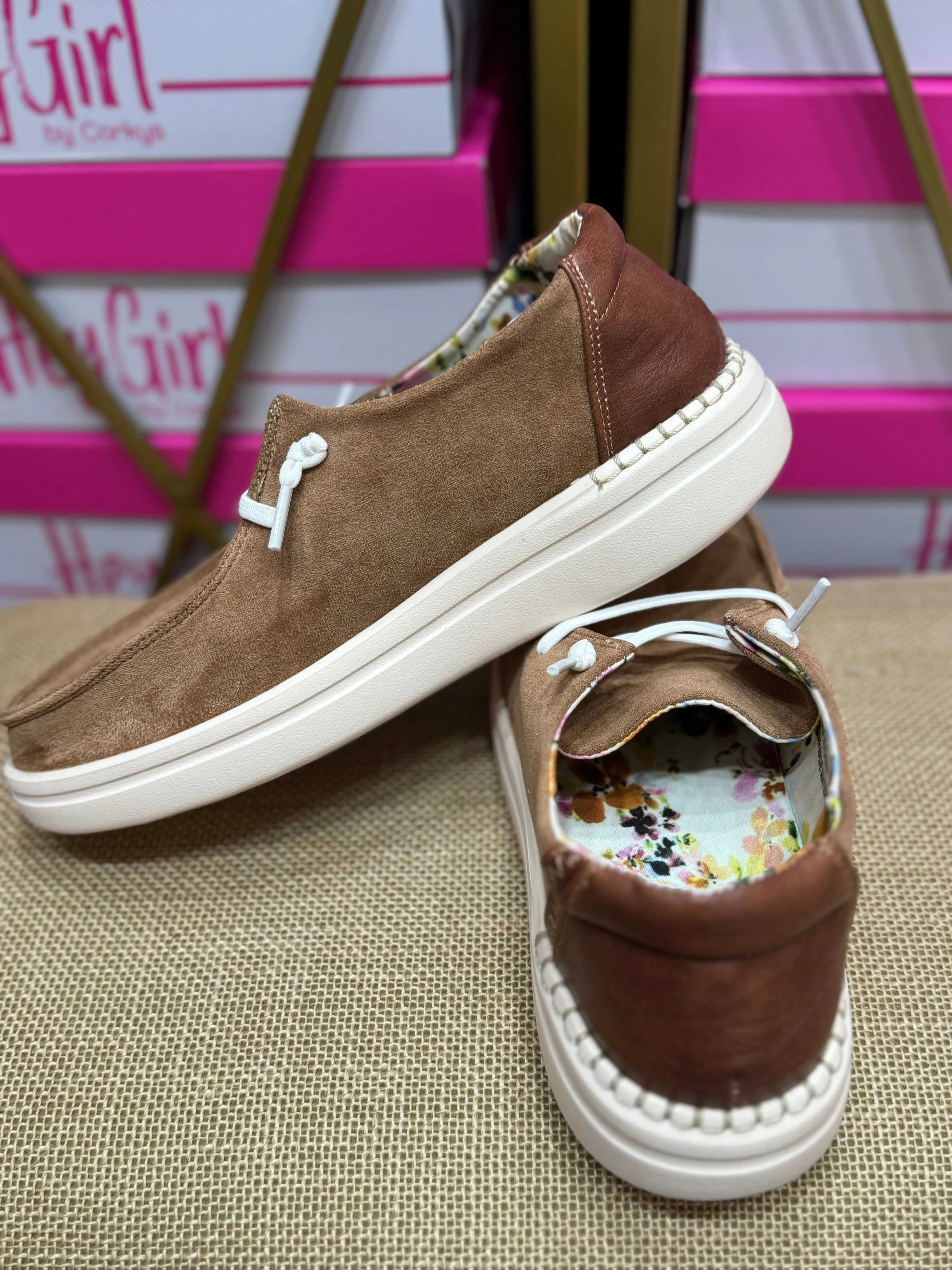 Kayak 2 by Corkys Footwear in Camel Faux Suede Final Sale