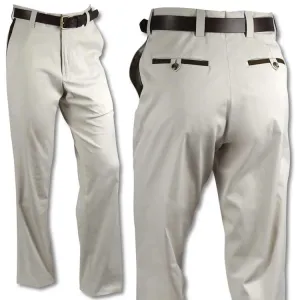 Kevin's Stretch Poplin Tailored Pant with Faux Suede Trim