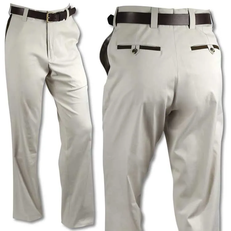 Kevin's Stretch Poplin Tailored Pant with Faux Suede Trim