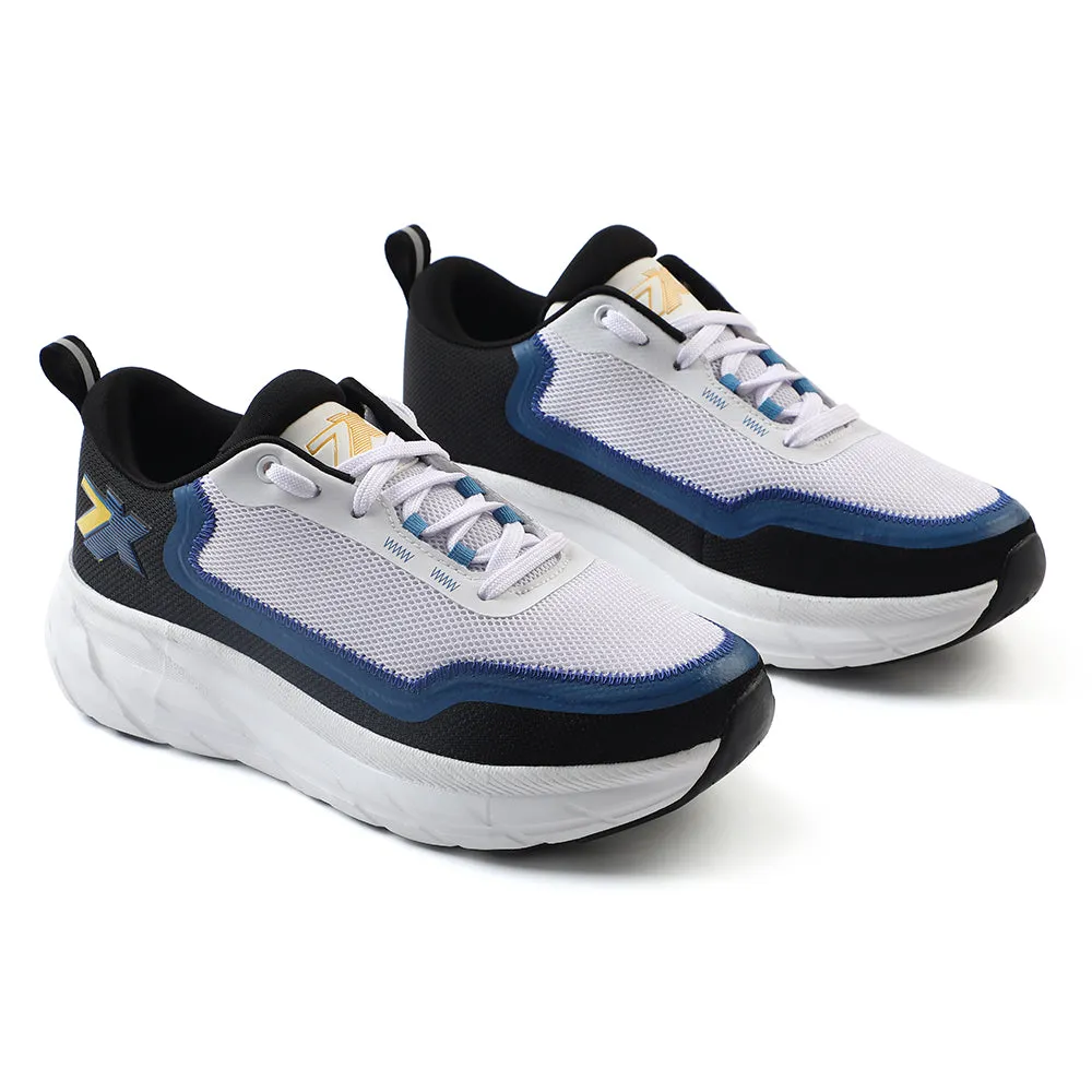 Leap7x White Sports Lacing Running Shoes For Men ROBUST-3E By Liberty
