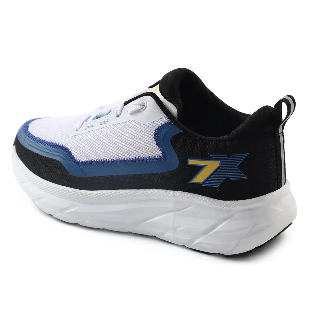 Leap7x White Sports Lacing Running Shoes For Men ROBUST-3E By Liberty