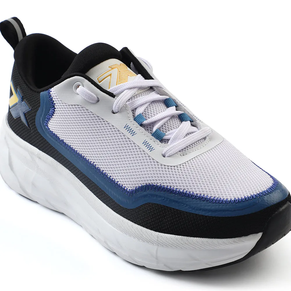 Leap7x White Sports Lacing Running Shoes For Men ROBUST-3E By Liberty