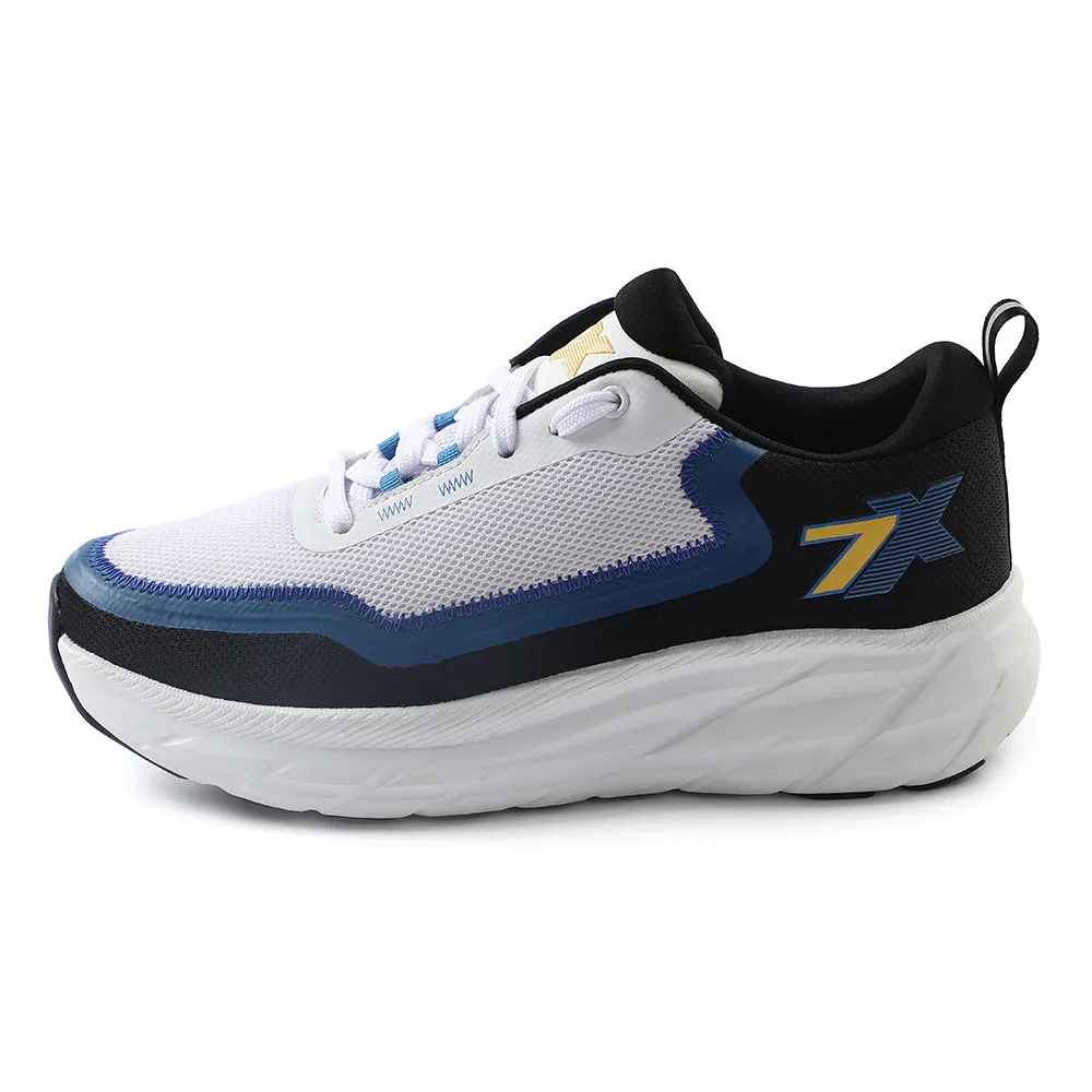 Leap7x White Sports Lacing Running Shoes For Men ROBUST-3E By Liberty