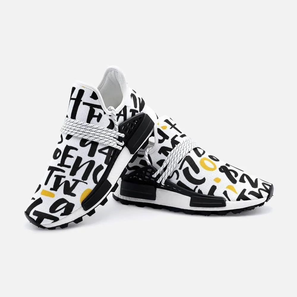 Letters pattern Unisex Lightweight Custom shoes