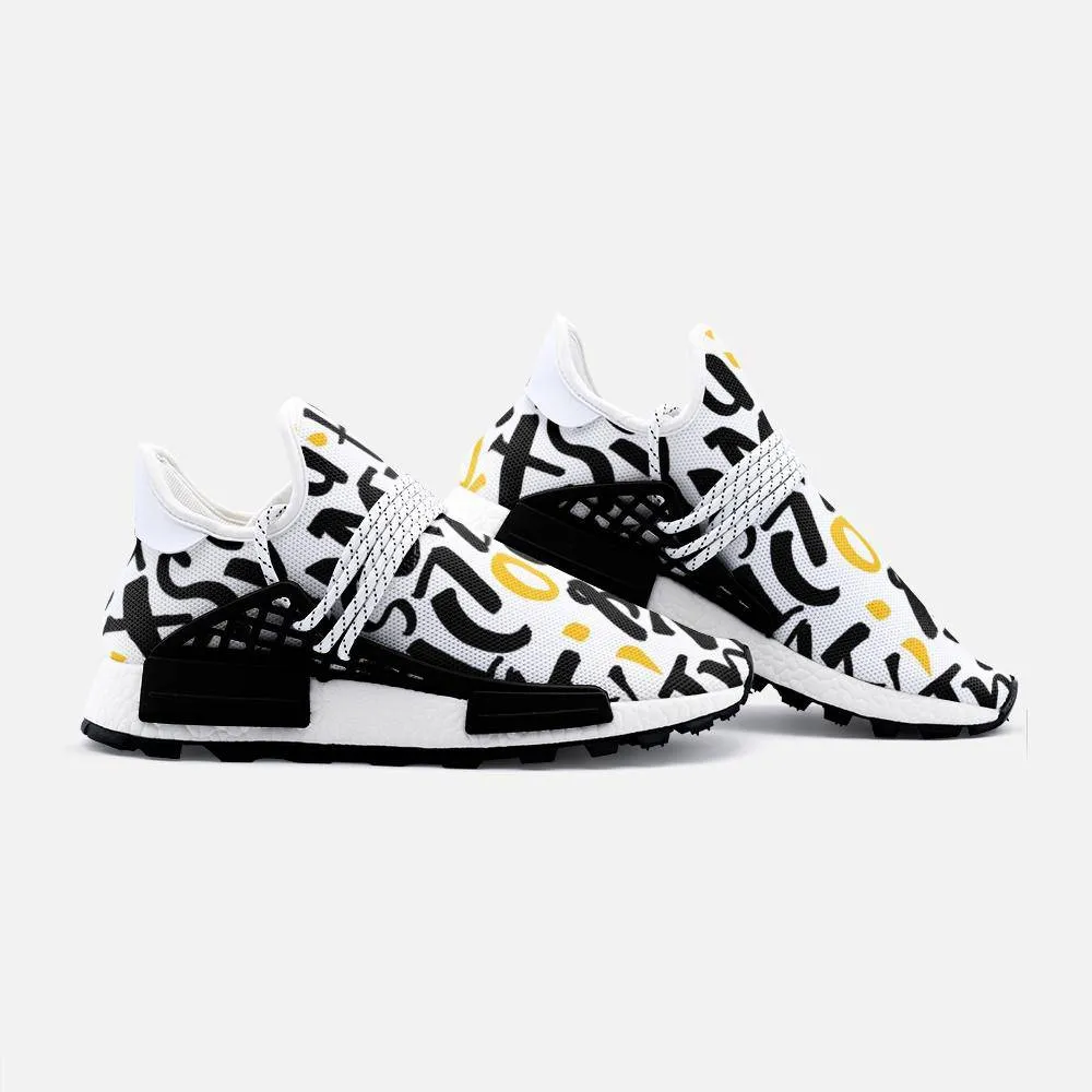 Letters pattern Unisex Lightweight Custom shoes