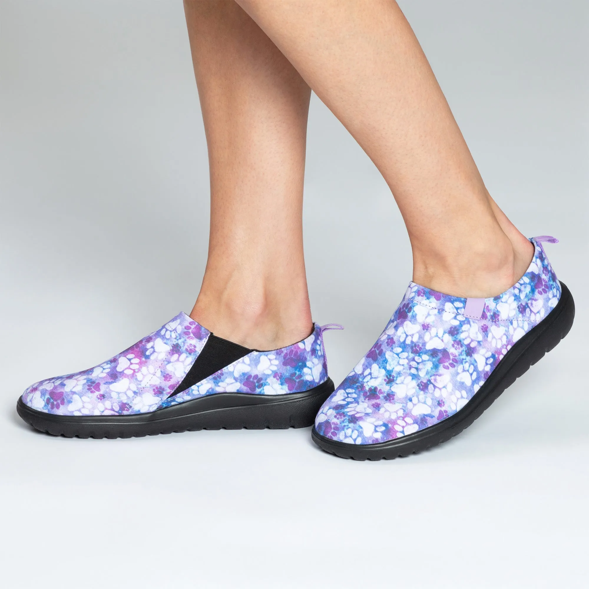 Lightweight Comfort Paw Print Slip-On Canvas Shoes