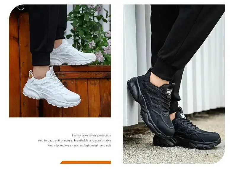 Lightweight Steel Toe Safety Shoes – Breathable, Puncture-Resistant Work Sneakers