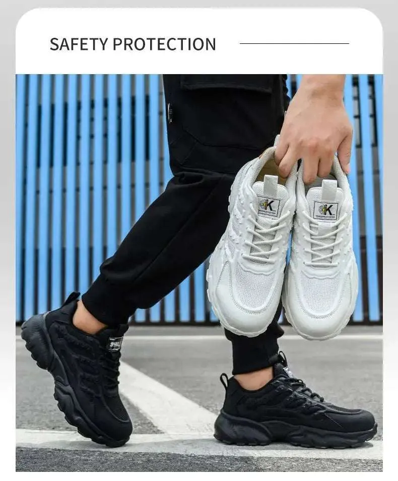 Lightweight Steel Toe Safety Shoes – Breathable, Puncture-Resistant Work Sneakers
