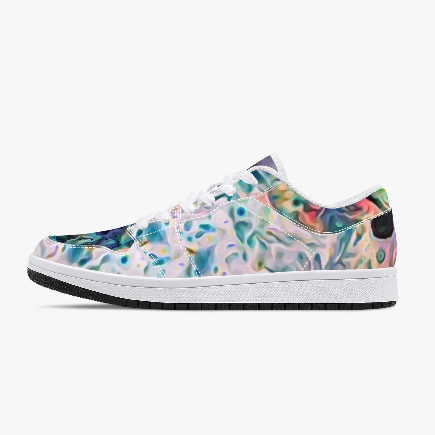 Lurian Wobble Psychedelic Split-Style Low-Top Sneakers